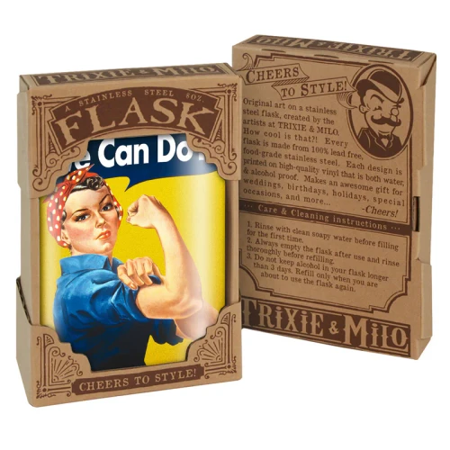Lucky Jack FK-0168 We Can Do It 8 Ounce Flask