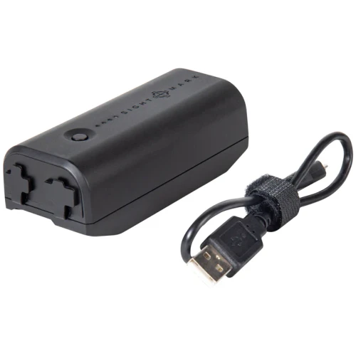 
SKU : SM28004
Rechargeable lithium-polymer battery
Patent-pending toolless quick detach mount
6,000 mAh capacity
Powers devices with all USB formats
Designed to extend an optic’s battery life, the Mini QD External Battery is a picatinny-mounted battery pack that delivers continuous charging with a universal USB Type A cable. With a battery life indicator and a durable flame-retardant ABS body, this external battery pack is a great addition to any shooter’s toolkit.

(note: only compatible with the 4K max and Mini with the USB C connections and not compatible with HD versions that have the USB micro adaptors.)



Sightmark Quick Detach Mini Battery Pack
Battery Type Lithium Ion
Rated Capacity (Milli Ampere-hour Rating), mAh6,000
Input Voltage, V5.0
Input Amperage, A3.0
Output Voltage, V5.0
Output Amperage, A3.0
Battery charge indication Yes
Input type for battery charging USB C
Output type for battery power Universal USB Type A
Mount Type Picatinny
Body material Flame-retardant ABS
Charging temperature range (F/C)32-113/0-45
Discharging temperature (F/C)32-140/0-60
Length, in/mm4.01/102
Width, in/mm1.71/43.5
Height, in/mm1.27/32.5
Weight, oz5.4