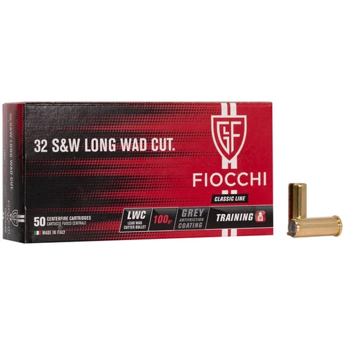 A lead bullet with a flat nose provides flawless performance while shooting your favorite iron. The protective coating reduces wear and fouling on your firearm. The double base powder provides consistent velocities across temperature swings resulting in higher degrees of accuracy with the added benefit of reduced recoil. When you want to get western, choose Fiocchi Cowboy ammunition!

 

MPN	32LA
Cartridge	32 S&W Long
Weight	100 gr
Bullet Type	Lead Wad Cutter
Muzzle Velocity	730 fps

Product:	Ammunition
Series:	Classic Line
Cartridge:	32 S&W Long
Grain Weight:	100 gr
Type:	Lead Wad Cutter

