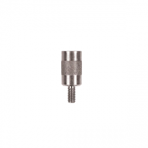 
Enhanced with finger grooves on the exterior for effortless threading

Equipped with American standard shotgun 5/16-27 threads

Proudly crafted in the United States

Features
This adapter serves as a solution to transform any #8-32 threaded end, allowing it to readily accept accessories with the American Standard shotgun #5/16-27 threaded connection.

