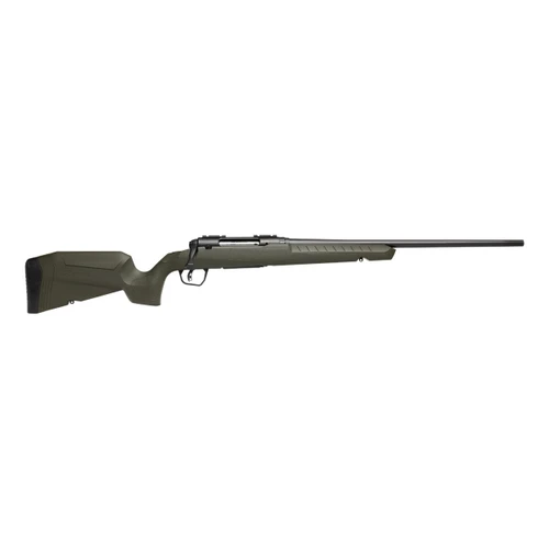 Savage AXIS 2 Green 243 Win 22″ Bolt Action Rifle
 

The all-new redesigned AXIS 2 offers hunters even better out-of-the-box performance at the same affordable price. In addition to a new look with improved ergonomics, the AXIS 2 is loaded with features that deliver tack-driving accuracy on every shot, including the user-adjustable AccuTrigger, and thread-in headspacing. Look for the AXIS 2 in OD Green, Gray and FDE, plus a wide variety of full-size, left-hand and compact models along with a complete spectrum of popular hunting calibers. The updated bolt handle with a sleek, ergonomic design delivers on functionality. This bolt handle will help to enhance user control and comfort during operation, especially in adverse conditions like rain or cold weather.

Accutrigger Icon

FEATURES
Redesigned ergonomic stock with enhanced texturing
Pistol grip with ambidextrous palm swells
User-Adjustable AccuTrigger
Enhanced bolt design
Detachable box magazine
SPECIFICATIONS :
Barrel Color	Black
Barrel Contour	Sporter
Barrel Finish	Matte
Barrel Length	22″ (55.88 cm)
Barrel Material	Carbon Steel
Rate of Twist	1:9.25″
Barrel Threaded	No
Bolt Release	Side
Pistol Grip	No
Interchangeable Grip Panel	No
Magazine Capacity	4
Magazine Quantity Included	1
Magazine Release	Ambidextrous
Receiver Color	Black
Receiver Finish	Matte
Receiver Material	Carbon Steel
Feed Type	Detachable Box Magazine
Scope Bases	2 Piece, Weaver Style
Scope Mounted and Sighted	No
AccuStock	No
AccuFit	No
Stock Butt Color	Black
Stock Butt Type	Recoil Pad
Stock Color	OD Green
Stock Finish	Matte
Stock Fixed	Yes
Stock Pull Length – Min.	13.75″ (34.93 cm)
Stock Pull Length – Max.	13.75″ (34.93 cm)
Stock Material	Synthetic
Stock QD Studs Color	Black
Stock QD Studs Quantity	2
Stock Thumbhole	No
Stock Type	Sporter
AccuTrigger	Yes
Trigger Adjustable	Yes
Trigger Pull Force – Min.	2.5 lbs (40 ounces)
Trigger Pull Force – Max.	6 lbs (96 ounces)
Length	42.5″ (107.95 cm)
Weight	6.6 lbs (2.99 kg)