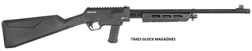 Derya DYPA-16 Pump Action 9mm 16″ Barrel Rifle Synthetic StockThe Derya DYPA-16 is a pump-action 9mm rifle designed for recreational shooting and range use. Featuring a 16” barrel and a lightweight synthetic stock configuration, the DYPA-16 combines practical handling with the simplicity of a manually operated action platform.Chambered in 9mm, the rifle offers manageable recoil and affordable shooting performance, making it suitable for training, target shooting, and general range sessions. The blued barrel finish provides a classic appearance while helping protect the firearm during regular use.Built as a non-restricted rifle platform, the DYPA-16 delivers a straightforward shooting experience with modern styling and pump-action operation.Caliber: 9mm
Barrel Length: 16"
Stock: Synthetic
Weight: 5.07 lbs
Action: Pump Action
Non-Restricted