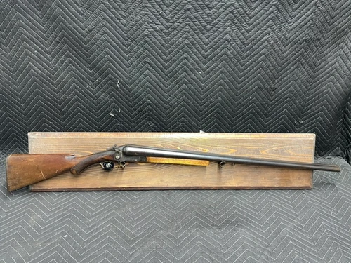 Used New Ithaca Gun 10 Gauge 32" SXS *Chunks out of Stock around Tang, Hand Made Forend, Barrel is Pitted, Dented and Rust Spots -- Action Locks Up Tight* AS IS