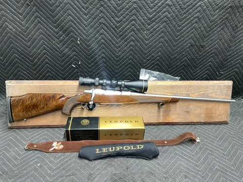 Used Browning White Gold Medallion A-Bolt 30-06 22" Stainless w/Leupold VXR 3-9x50 Firedot Scope, Leather Sling & Scope Cover