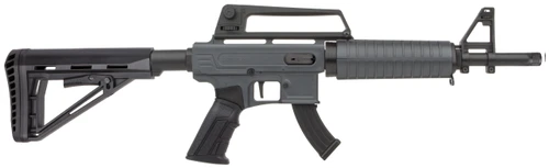 Description
Derya TM22 SA Compact 22 LR 12″ Semi-Auto Rifle Grey
The DERYA TM22 Feather is a new-age rifle, built to the latest standards with the classical attributes needed to pass on for generations. This rifle is built for all ages and all types of scenarios. This 12” barrel rifle was built with no shortcuts. Comes with 2 magazines.

 

Specifications:

ACTION	SEMI-AUTOMATIC
Barrel Finish	BLUED
BARREL LENGTH	12″
CALIBRE	.22 LR
CLASSIFICATION	NON RESTRICTED
MANUFACTURER	DERYA
MODEL	TM22
STOCK	SYNTHETIC