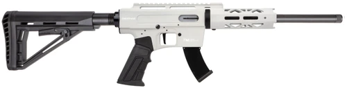 Product Description
Derya TM22 Pro Semi-Auto Rifle

The Derya TM22 Pro is a premium .22 LR semi-automatic rifle designed for shooters who demand performance, reliability, and modern styling. Built with a rugged aluminum receiver and a precision barrel, the TM22 Pro delivers excellent accuracy while maintaining a lightweight, well-balanced feel.

Featuring an ergonomic pistol grip, and an adjustable stock, the TM22 Pro offers exceptional comfort and customization for a wide range of shooters. Its Picatinny top rail allows easy mounting of optics, while the M-LOK handguard provides versatile accessory attachment options.

Whether you’re training, plinking, or competing, the TM22 Pro combines high-end construction with smooth operation in a refined rimfire platform. The Derya TM22 Pro is an excellent choice for shooters looking for a modern, feature-rich rimfire rifle built to perform.

Features:

Semi-automatic .22 LR rifle
Precision barrel for improved accuracy
Durable aluminum receiver
Adjustable CTR-like stock for length-of-pull customization
Picatinny top rail for optics
M-LOK handguard for accessories
Lightweight and balanced design
10, 15, and 25-round magazines are available!
Specifications:

Caliber: .22 LR
Action: Semi-Automatic
Operating System: Blowback
Sights: N/A
Stock: Adjustable 
Receiver: Aluminum 
Handguard: Floating Aluminum 
Barrel Length: 12", Threaded
Barrel Twist: 1:16" RH, 6 Grooves
Barrel Finish: Black
Overall Length: 28"
Weight: 6 lbs.
Part #: TM22-PRO-12-WHITE
Comes With:

2x Magazines
Tool Kit
Polishing Tissue
Owners Manual
Warranty Certificate