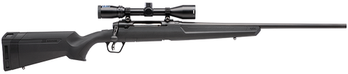  

The redesigned AXIS II XP offers hunters even better out-of-the-box performance at the same affordable price. In addition to improved ergonomics, the package rifle is loaded with features that deliver tack-driving accuracy on every shot, including the user-adjustable AccuTrigger, thread-in headspacing, and a factory-mounted, bore-sighted Bushnell Banner 3-9x40mm scope. The button-rifled barrel is well balanced with the tough composite stock.
FEATURES
Rugged synthetic stock
User-adjustable AccuTrigger
Improved ergonomics
Button-rifled barrel
Bushnell Banner 3-9x40mm scope
Detachable box magazine
Thread-in barrel headspacing
Action
Bolt
Ejection Port
Right
Barrel Color
Black
Barrel Finish
Matte
Barrel Length (in)/(cm)
22 / 55.880
Barrel Material
Carbon Steel
Caliber
308 WIN
Magazine Quantity
1
Magazine Capacity
4
Hand
Right
Length of Pull (in)/(cm)
13.75 / 34.925
Magazine
Detachable Box Magazine
Overall Length (in)/(cm)
42.5 / 107.950
Rate of Twist (in)
1 in 10
Receiver Color
Black
Receiver Finish
Matte
Receiver Material
Carbon Steel
Type
Centerfire
Stock Color
Black
Stock Finish
Matte
Stock Material
Synthetic
Stock Type
Sporter