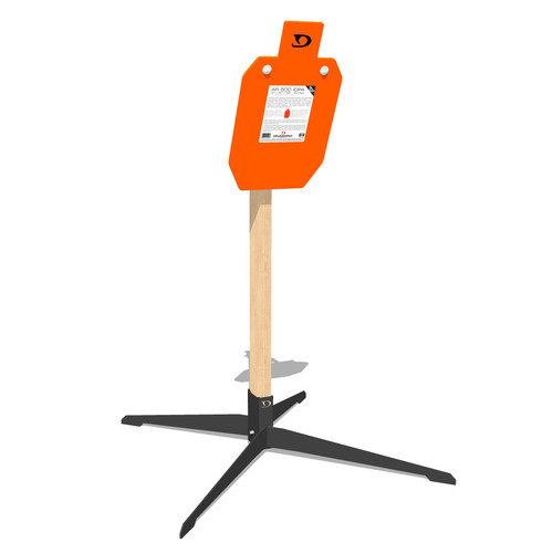 With the addition of our Post Topper hangers, we’re now offering customers the choice to purchase the Speed Stand 2 base on its own.  This allows you to use the sturdy base with the 2×4″ Post Topper to hang our IPSC Octagon and A Zone Targets well as the new 6″ & 8″ Round.  Customers can also purchase the top of the Speed Stand 3 on its own to be used with range-supplied bases.

The Speed Stand 3 is designed to work with both our AR500 Steel Targets and 2/3 IDPA Steel Targets.  We updated our Speed Stand 3 design to offer a simplified, no-tools-required setup and takedown.  The base assembles solidly with only a single detent pin, and the top with four bolts and wing nuts – incredibly simple.  A built-in downward angle helps maintain a safe shooting environment while reducing the forces of bullet impact, prolonging your target’s life.  Sturdy, easy setup, built-in downward angle: it’s the shooter’s choice.

all-steel construction
easy no-tools setup
works with our AR500 gong and 2/3 IDPA target
hardware included
black textured powder coat
90 day warranty
manufactured in Canada