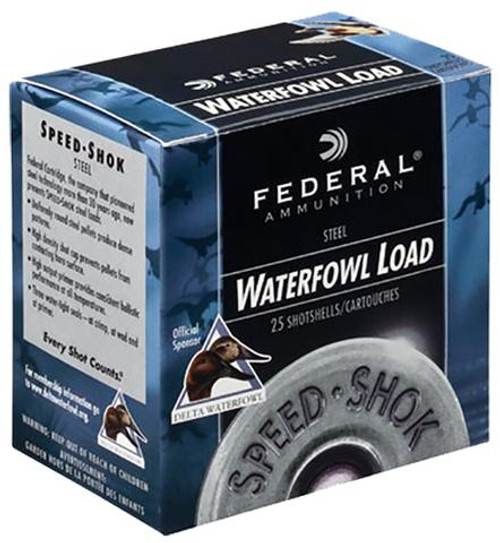 
PRODUCT DETAILS
Product Brand Logo
Top-quality steel Federal Premium Speed-Shok® Waterfowl Load Shotshells at a great price. Extremely round shot flies true and retains maximum energy for sure kills and reliable performance.

Top-quality steel waterfowl loads
Extremely round shot
Flies true
Retains maximum energy for sure kills and reliable performance
