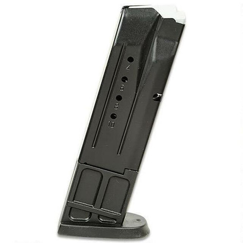 Magazine for Smith & Wesson M&P 9mm pistols. Constructed from heat-treated blued-steel, with a follower, lock-plate, and base-plate molded from a proprietary DuPont® Zytel™ based black polymer; and using a spring wound from Chrome-silicon wire and heat-treated for strength and reliability.

CALIBRE:
9mm
MODEL:
S&W M&P9

