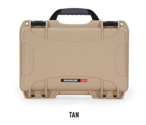 NANUK 909 CLASSIC GUN CASE
Interior: 11.4 × 7 × 3.7” (Specs)
Custom Foam for 1 Classic Handgun
2 Secure PowerClaw Latches
Waterproof & Shockproof Case
Made in Canada & Guaranteed For Life
The classic pistol case provides secure storage for many popular models along with space for 2 single stack magazines or 1 double stack magazine.

 

FITS MULTIPLE SECURE STORING OPTIONS
The case will also accommodate a pistol fitted with trigger lock as well as models with a beavertail design. The case can be locked using the two integrated eyelets allowing you to store, secure and transport your pistol with confidence.

NANUK 909 CLASSIC GUN CASE SPECIFICATIONS
Dimensions of the Nanuk 909 Classic Gun Case Hard Case
Case Weight (empty)2.4 lbs / 1.1 kg
Interior Lid Depth1.31" / 33mm
Interior Base Depth2.37" / 60mm
Temperature RangeMin -20°F (-29°C ) Max 140°F (60°C)
Max Buoyancy10 lbs / 4.5 kg
MaterialLightweight NK-7 polypropylene
Airline carry-onYes
WarrantyConditional lifetime guarantee
CertificationsATA 300 | ASTM D4169 | Mil-std-810f | IP67 Rating
NANUK 909 CLASSIC GUN CASE CERTIFICATIONS
All Nanuk cases go through serious testing and we make sure all of them gets certified for the following conditions.

Nanuk Dustproof Case
DUSTPROOF IP6X RATED
When taking your case to extreme conditions, you never know when the worst will hit your precious gear. From the hot vacation beach to the violent desert storm, you'll feel safe knowing that your Nanuk case is 100% Dustproof.
Download certification

Nanuk Waterproof Case
WATERPROOF IPX7 RATED
The waterproofing seal used in all NANUK watertight cases is custom designed to fit our products. The seal is designed to resist deformation and fatigue, ensuring a long lasting watertight seal.
Download certification

Nanuk High Impact Case
IMPACT RESISTANT NK-7 RESIN
With rounded corners, thick wall construction and oversized details, NANUK durable hard sided cases are built to absorb the shocks without damaging the case or more importantly your contents.
Download certification