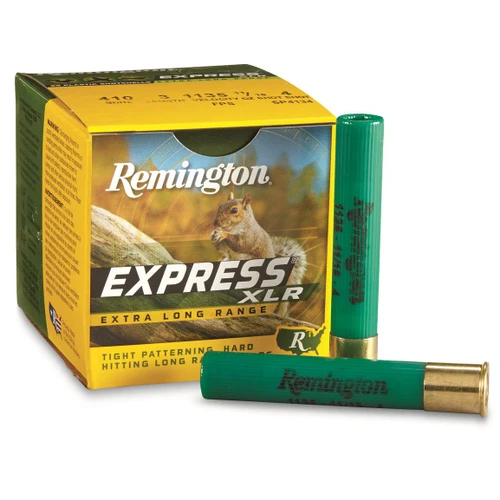Remington® Express® Extra Long-Range Shotgun Shells are the perfect choice for everything from quail hunting to dispatching farm predators. Exclusive Power Piston® wads deliver tight patterns over extended ranges, and boast consistent velocities up to 1,330 fps.

Exclusive Power Piston wads
Tight patterns at extended ranges
Consistent velocities
Reliable hunting performance