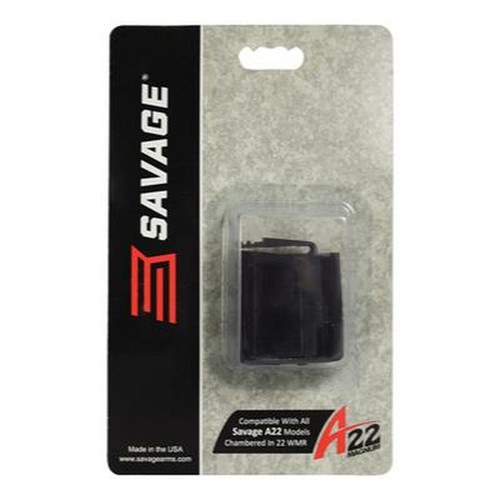 Description

The Savage A22 Rifle Magazine is a standard OEM factory replacement magazine. This rotary magazine holds 10 hard hitting .22 caliber Winchester Magnum Rimfire rounds. It's made of high strength black polymer and locks solidly into the receiver of your Savage rifle. Have enough rounds on hand and at the ready for your next hunt with this Savage factory OEM Model A22 rotary magazine.