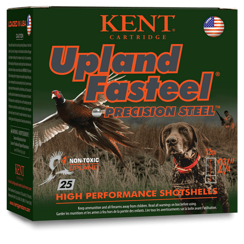 UPLAND FASTEEL® PRECISION STEEL™
High Performance Shotshells
Precision Steel shot
Delivers Tight Patterns at High Velocities
Designed Specifically for Upland Birds
Rounds per box: 25
