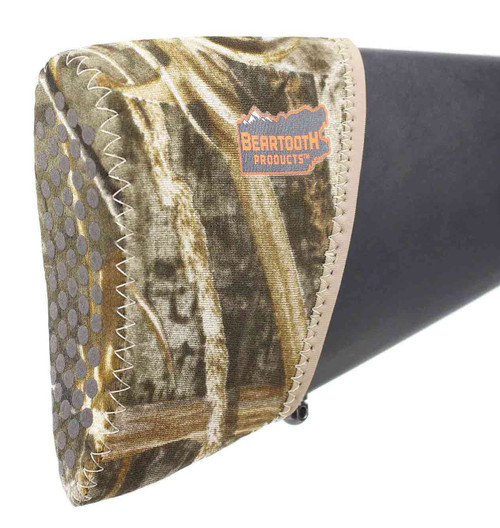 Beartooth’s Recoil Pad Kit 2.0 is by far the best way to eliminate hard-hitting recoil and properly fit your gun. The stretchy slip-on neoprene sleeve fits nearly all gunstock sizes and works excellent with both shotguns and rifles. Simply insert foam into sleeve and pull on – no more gunsmithing. Rubber backing keeps the hi-density inserts in place – which are constructed of closed cell foam, known for its exceptional high energy absorption properties. The various insert sizes can be used interchangeably to precisely achieve your desired cushioning level. Offers a superior fit and feel versus rubber slip-ons. Also great for gun fit, easily adjust length-of-pull. Another key feature in the improved 2.0 version is the angled opening, which allows for convenient swivel stud access. By reducing recoil, Beartooth’s RPK can assist in eliminating shoulder fatigue while improving your shooting accuracy. Shot after shot, the Recoil Pad Kit gets it done.