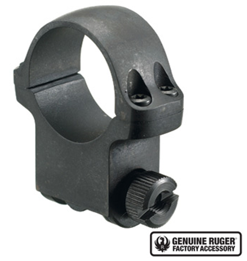 High Scope Ring with a Hawkeye Matte Blued Finish. Designed to fit a scope with a one-inch scope tube diameter and a 52 MM objective diameter. Sold individually (One Ring).
Genuine Ruger® Factory Accessory (90279)