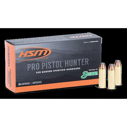 PRODUCT DETAILS
DETAILS
Manufacturer: HSM Ammunition
Model Number: 460SW5N
Ammo Bullet Type: Jacketed Soft Point
Ammo Casing Type: Brass
Ammo Bullet Weight: 300 grain
Ammo Round Count: 20/Box
Caliber Multi: .460 S&W Magnum
Application: Hunting
Series/Collection: Pro Pistol
FEATURES
There has been a renewed interest and reinvigoration of handgun hunting. HSM has been at the forefront of this movement. Each load is calibrated to each specific caliber as only the experience of HSM makes possible. When hunting with a handgun, precision and performance become paramount. These loads will accomplish that job. Featuring exclusively: premium jacketed Sierra bullets. Reliability and accuracy you can trust. Get the very most possible out of your hunting handgun with HSM's Pro Pistol Hunter ammunition.