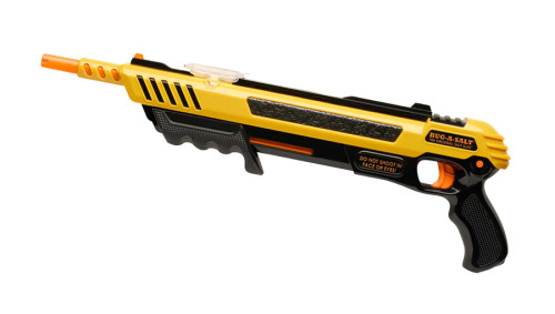 Classic look, more power!  The Yellow 3.0 features all the bells & whistles requested by our most hardcore hunters!

The BUG-A-SALT 3.0 is specifically tailored to the needs of the more serious fly hunter.  Those who are fluent in weaponry & gun handling will appreciate custom improvements such as cross-bolt safety, trigger redesign, and Patridge sight (not to be confused with the bird, the sight is named after the famous rifleman Patridge).

We are very proud of this new, lethal edition to our family.  However, we must warn that instead of leaving flies whole for easy cleanup, it may splatter them.  Lorenzo also assures the 3.0 model greatly increases odds for in-flight take down.

  UPDATED FEATURES:

New Cross-Bolt Safety!  Once it's on, it's on.  Once it's off, it's off. Feel free to rapid fire, folks!
Sleek design has streamlined the feel of the gun.  It's like butter on toast.
Updated engineering on trigger mechanism.  It's now VERY light – so be careful!  Keep away from children, pets, & idiots. 
Barrel has been lifted & patridge sight added for extremely accurate shooting.  You can shoot the fly in the back of the neck now!
Improved, more durable salt hopper makes tactical reloads easy during the heat of battle.
Stronger spring creates a tighter salt pattern. 
Non-toxic and no batteries required. Uses ordinary table salt for ammo.
Recommended for soft-bodied insects: common houseflies, mosquitos, pest/poisonous spiders, small – large (but not XL) roaches, lantern flies, cabbage worms, earwigs and moths. 
For use by responsible people only.  Do not shoot at pets, butterflies, kittens, or humans.
Includes 1-year warranty, limited 2-year warranty with proof of purchase.