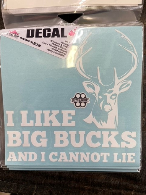 I Like Big Buck & I Cannot Lie - 6" x 6" White