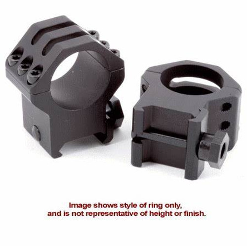 In the tactical world, performance is mandatory. Whether it's intense training or reallife action, you need your zero to stay true. These aircraft-grade aluminum tactical rings feature six points of contact for maximum security and are designed to withstand the most grueling environments imaginable. If you demand the most from your tactical scope, demand Weaver.

Weaver 6 Hole Tactical Scope Rings
1" diameter
Medium height
Matte Black