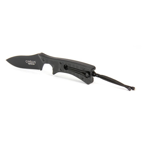 Camillus Tyrant Fixed Blade Knife w/Leather Sheath & Sharpener