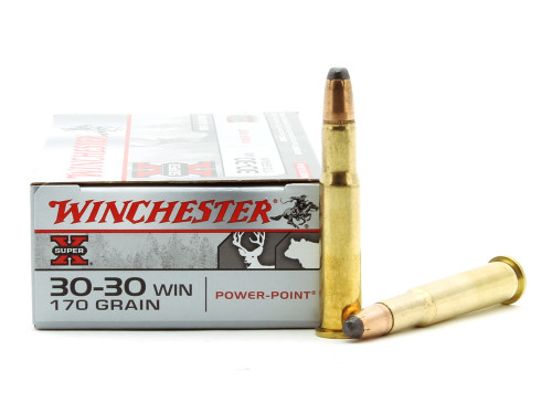 Today Super-X is made using precise manufacturing processes and the highest quality components to provide consistent, dependable performance that generations of shooters continue to rely upon.

Caliber: 30-30 Winchester
Bullet Weight: 170 Grain
Bullet Style: Power-Point
Bullet Casing: Brass
Muzzle (Velocity): 2200 fps
Muzzle (Energy): 1827 ft lbs.
Made in the USA
Manf. Part #: X30303