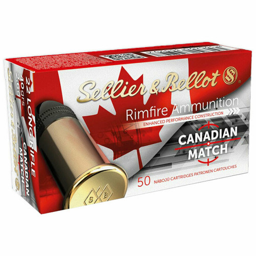 DESCRIPTION
Quality European Manufacturers Sending Canadians Some Love in the Form of Freedom Seeds  

Sellier & Bellot brings us a new line of 22 LR made especially for us! All the expected quality and manufacturing excelence we've come to expect from Sellier & Bellot but in a new, very nice looking box. This line of S&B 22 LR claims claims to achieve new levels of pin-point accuracy thanks to new manufacturing methods!  

Specifications

Standard Velocity: 1,065 FPS
Energy: 102 ft-lbs
Manufactured from precision, graphite-coated lead slug
Consistently precise bullet shape down to one hundredth of a millimeter
Precise bullet weight within a tolerance of ± 0.02 g | Superior loading
Minimum differences in bullet speed
Exact primer dose within ± 0.002 g
Propellants within ± 0.01 g