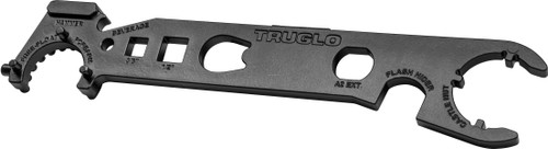 The perfect tool for all your AR-15 needs! This Armorer's Wrench/Multi-Tool was designed and constructed by TruGlo with the purpose of helping you fix or upgrade your own AR-15. This multi-tool has standardized tools for customizing and repairing your AR-15 platform rifles, carbines, or pistol. Takedown/hinge pin pusher tool is included for easy disassembly, as well as bonus 1911 barrel bushing tool, bottle opener, and hammer.