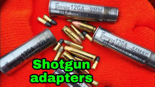 12GA to 44 Magnum - Rifled Shotgun Adapter

Precision machined from stainless steel

Proudly made in the USA


This is a 3 inch long RIFLED adapter

This adapter gives your 12 Gauge single or double shot break open shotgun the ability to fire 44 Magnum or 44 Special ammunition.  This adapter is precision machined from high quality stainless steel to the OD specifications of a 2 3/4 12GA shell.  It will easily fit into your break open shotgun barrel and accept any 44 Magnum ammunition.  After firing simply remove the adapter and tip upside down to remove the spent shell.  This adapter has a rifled bore to increase accuracy. This in NOT a smooth bore adapter. Again, this adapter has a rifled bore.  The 44 Magnum bullet side is precision CNC machined to the exact chamber dimensions to accept 44 Magnum ammunition (SAAMI chamber specifications).

Adapter orientation is not important and the adapter will work in any position. 
Made in the USA on American machines by American workers  ......... support USA made products and companies!
Will fit any break open shotgun with 2 3/4" or 3" chambers.
Perfect for 'Preppers' or your Bug Out Bags.  Carry one gun and have the ability to shoot not only 12GA shells but also 44 Magnum  ammunition.
Surprisingly accurate!
Not recommended for pump action or semi-auto shotguns.  Designed for use with break open style shotguns.

