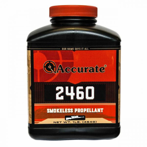 Accurate 2460 is a fast burning, double-base, spherical rifle powder that is a slower derivative of the AA2230 powder. It is suitable for small and medium sized caliber applications but with slightly higher loading densities than AA2230. It provides an additional option for shooters to fine tune and optimize loads and combinations with calibers ranging from the 223 Rem to the 308 Win. 2460 is within the threshold limit for M14 systems. Made in the USA.