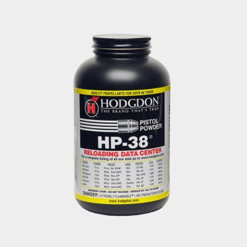 HP-38
HP38 is a spherical powder that is great for low velocity and mid-range target loads in the .38 Special, .44 Special, and 45 ACP. This high energy powder provides economy in loading.