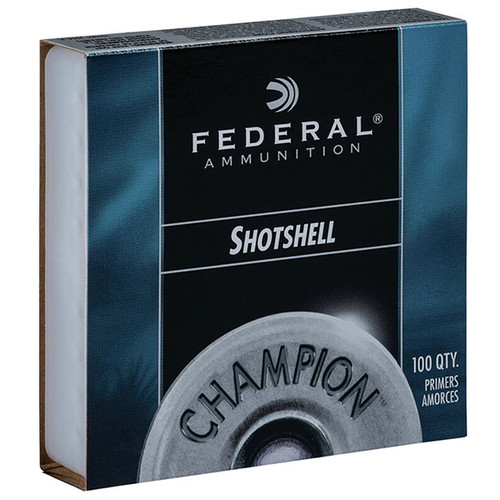 Federal Champion #209A Shotshell Primers - 100 Count - Rifle and pistol reloaders need the affordable and reliable performance of Federal Champion primers. Their unique priming mix and consistent ignition make them perfect for high-volume shooters, as well as those learning how to reload.

Unique Federal priming mix for consistent ignition
Affordably priced
Available in sizes to fit virtually all reloading needs