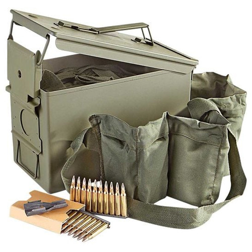 Conveniently packaged on 10 round stripper clips for quick and painless magazine loading as well as stowed in 6 bandoleers of 140 rounds each so you can stay light on your feet.



Brand: PMC

Caliber: .223 Rem

Bullet Weight: 55 grain

Bullet Type: FMJ

Qty: 840 round ammo can 