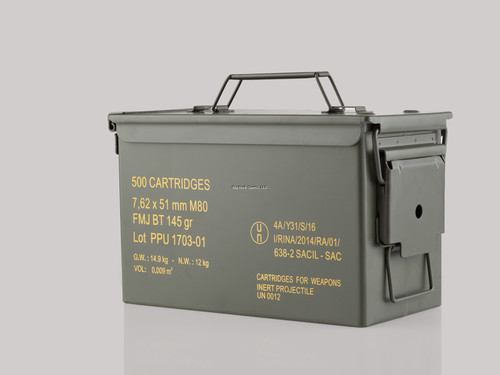 PPU 7.62x51/308 145g Rangemaster FMJBT 500rds in Steel Ammo Can