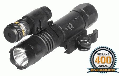 •  2-in-1 Tactical Gen 2 Flashlight and Red Laser Combo with Integral Mounting Deck 

•  Genuinely Enhanced 400 Lumen Power Upgrade and Extended 3 Hour Runtime 

•  Class 3R Type Red Laser Based on Proven True Strength (TS) Platform with Smart Spherical Structure (SSS) 

•  4-point Design Features Double Coil Erector Return Springs for the Most Precise Laser Windage/Elevation Adjustment and Zero Hold 

•  Dual-function Flashlight End Cap with Push-button Momentary On/Off or Constant Twist On/Off Activation 

•  Textured Rubber Push Button On/Off Laser Activation 

•  Adjustable Rotating Laser Bracket Provides 10 Solid Locking Positions Around the Light to Ideally Place the Laser Based on the Shooters Preferred Ergonomics 

•  Integral Picatinny/Weaver Mounting Deck with Patented Quick-detach Lever Lock for Effortless Installation and Removal 

•  Complete with Additional Flashlight and Laser Pressure Switches 

•  Includes 2x CR123 and 4x LR44 Batteries for Out-of-the Box Convenience

Specifications:
Material: Aluminum
Flashlight Bulb Type: 23mm LED IRB
Flashlight Voltage(V): 6
Flashlight Max. Lumen(Lumens): 400
Flashlight Battery Operating Time: 3
Flashlight Focus: Preset
Light Source Type: LED
Laser Control & Adjustment: TS & 4 Points
Laser Beam Movement: 80cm @ 10 m
Laser Type: Class 3R
Red Laser Output Power: 2.5 – 3.1 mW
Red Laser Wavelength: 630- 640 nm
Green Laser Output Power: 2.0 – 4.5 mW
Green Laser Wavelength: 522- 542 nm
Laser Beam Diameter: 15-20mm @ 15m
More Info:
Red Laser Operating Temperature: 14 -104 F
Green Laser Operating Temperature: 55-95 F
Laser Battery Operating Time: 80 mins
Laser Battery Type: LR44 x 4
Laser Range: 500 m
Laser Life Time: 8000 hrs
Pressure Switch Included: Yes
Weight with Battery: 7.5 oz
Length: 5.08″
Color: Black