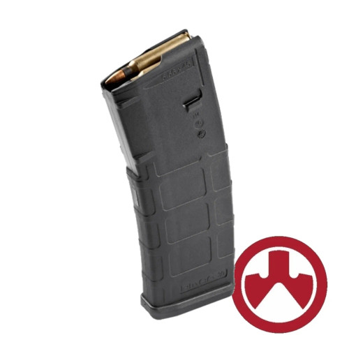 INFORMATION
 
The PMAG 30 AR/M4 GEN M2 MOE is a 30-round polymer magazine for AR15/M4 compatible firearms chambered in 5.56x45 NATO/.223 Remington that offers a cost-competitive upgrade from the aluminum USGI magazine.


It features impact-resistant polymer construction, an easy-to-disassemble design with a flared floorplate for positive magazine extraction, a resilient stainless steel spring for corrosion resistance, and an anti-tilt, self-lubricating follower for increased reliability.



Magpul Original Equipment (MOE) is a line of firearm accessories designed to provide a high-quality, economical alternative to standard firearm parts. The MOE line distinguishes itself with a simplified feature set, but maintains Magpul engineering and material quality.



 




IMPROVED FLOORPLATE

Flared floorplate aids magazine handling and disassembly and is slim enough for use with many double and triple pouches




ADVANCED DESIGN

A constant-curve internal geometry, over-travel insertion stop on the spine and a long-life stainless steel spring ensure smooth feeding

The anti-tilt, self-lubricating follower ensures a smooth feed and enhances magazine reliability








AR15/M4 COMPATIBILITY

Optimized for use with Colt-spec AR15/M4 firearms




STRONGER THAN EVER

Impact and crush-resistant polymer construction




NON SLIP DESIGN

Its ribbed gripping surface and aggressive front and rear texture provide positive magazine handling

 