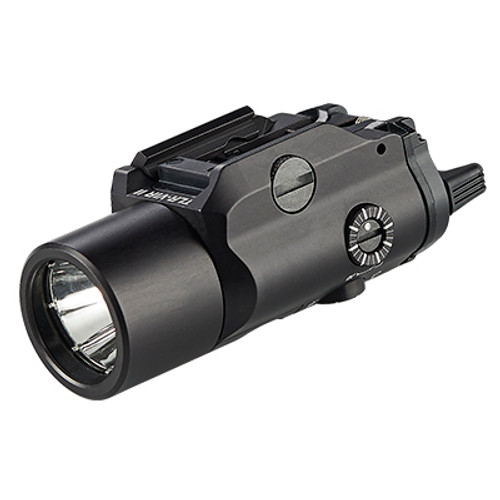 White LED Weapon Light with Infrared LED/Laser

300 lumens of white light
IR illuminator/IR laser runs 12 hours; requires night vision goggles
Windage and Elevation adjustment screws with tactile indication
Securely fits M17/M18 pistols and all long guns with MIL-STD-1913 rails


PRODUCT SPECIFICATIONS
High Lumens
300
Run Time on High
1.50 hours
Run Time on Low
12.00 hours
Max Candela
5,000
Battery Type
CR123A Lithium
Battery Quantity
1
Length
3.30 inches (8.38 centimeters)
Weight
3.82 ounces (108.30 grams)
Color
Black
