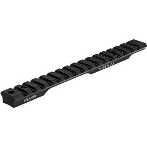 ﻿These versatile bases from Weaver help give your gun a versatile edge. Multi Slot Bases are constructed of tough, lightweight aluminum so they can withstand the most powerful recoil. They accept all Weaver Top Mount Rings and accommodate the mounting of devices such as scopes, red dots and laser optics, while allowing for optimal eye relief.