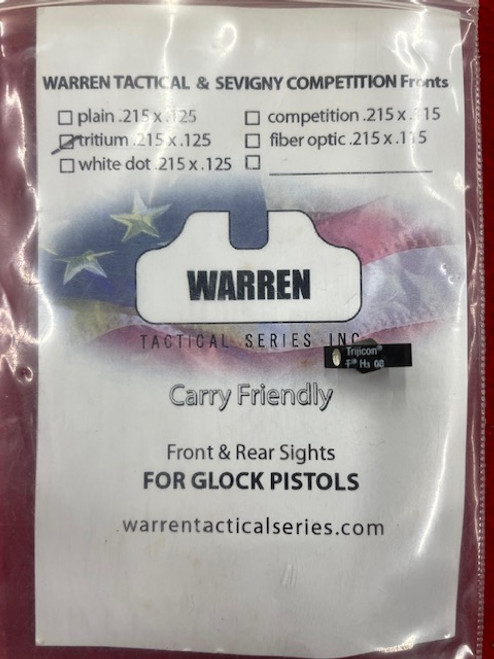 Used Warren Tactical Tritium Glock Front Sight *Rear Sight Missing*
