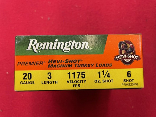 Remington Premier HEVI-SHOT Magnum Turkey Loads



20 Gauge

3"

1175fps

1 1/4oz

#6

10 Rounds