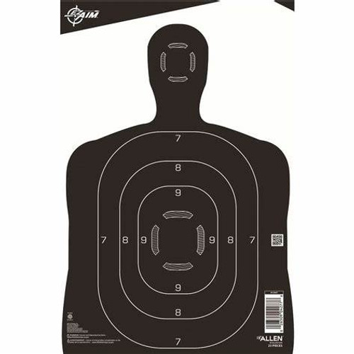 PRODUCT DESCRIPTION
The Allen 15447 presents the EZ Aim Paper Silhouette Target, elegantly designed in black and white shades. With dimensions of 12 x 18 inches, these targets are provided in packs of 25.

They have been crafted specifically to enhance your self-defense training efforts. Furthermore, they serve as an efficient tool for gauging shooting accuracy and proficiency.