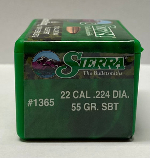 Product Information
In rifles chambering 22 caliber cartridges of moderate to large powder capacity, this famous bullet is perhaps the most efficient 22 caliber bullet available for varmints at long range or targets. The spitzer boat tail design provides exceptional accuracy and a flat trajectory. The high ballistic coefficient of this bullet provides less sensitivity to crosswinds and vertical winds and greater retained velocity and energy downrange. It is an excellent choice for most 22 centerfire cartridges but is at its best in the 22-250, 220 Swift, and similar high-velocity cartridges. For target shooting purposes this 55 grain spitzer boat tail has been surpassed by the heavier MatchKing bullets in 22 caliber, but in many rifles it delivers match-grade accuracy.


For handguns, because it has the Sierra high velocity construction, this bullet is too "hard" to be recommended for hunting applications. However, it features the famous Sierra accuracy and is certainly an excellent choice for long-range accuracy under all conditions. If a boat tail bullet with extremely high accuracy fits your needs for target shooting, then this bullet should be your choice.

This is not loaded ammunition.