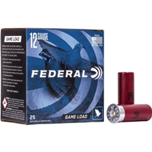 Woods or fields. Fur or feathers. Federal® Game Loads have you covered. They are carefully crafted and packed with features that provide reliable, effective performance on a variety of upland game.

High-quality round shot is formulated for optimum hardness, improving pattern efficiency
Brass-plated steel head and one-piece wad maximize payloads
Select, high-quality propellant and non-corrosive primer deliver efficient, reliable ignition