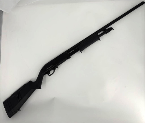 Federation Firearms SP-410, .410 3″ pump action shotgun, synthetic stock, black receiver, 26″ barrel, 5 chokes, fiber optic sight. Made in Turkey, non-restricted in Canada
Federation Firearms SP-410 Pump Shotgun

A lightweight, reliable pump‑action shotgun built for compact utility and easy handling. The SP‑410 blends a traditional field‑style profile with modern synthetic furniture for low maintenance and all‑weather durability — an excellent choice for small‑game hunting, pest control, or as a handy truck/home gun.

The SP‑410 offers an approachable, low‑recoil platform in a compact, weatherproof package. Its synthetic stock keeps weight down while resisting moisture and wear, and the 26" barrel provides a good balance of accuracy and maneuverability for field use.

Specifications:

Gauge: 410 Gauge
Chamber: 3"
Action: Pump Action
Front Sight: Fiber Optic
Barrel Length: 26"
Choke(s): C/IM/F
Stock: Black Polymer
Forend: Black Polymer
Receiver: Black Aluminum
Weight: 5.5 lbs.
Part #: FF-SP410-SYN-26