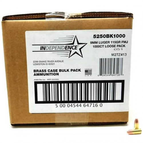 This newly manufactured Independence Centerfire Handgun Ammunition provides 100 percent weight retention, which gives it an advantage on impact.

Independence's testing standards are set very high to ensure that the ammunition works in the best way when used in the real world. For instance, testers put the bullets through various substances, such as steel, plywood, and laminated automobile safety glass. This is an important process that measures the penetration ability of the bullet. Independence Centerfire Handgun Ammunition is the next big thing when it comes to defense ammunition.


Manufacturer - CCI
Caliber - 9mm Luger
Grain - 115 gr
Bullet Type - FMJ
Rounds - 1000