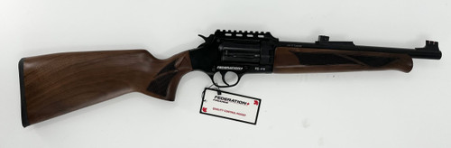 Description
Federation Firearms RS-410, .410ga 3″ revolver action shotgun, 12″ barrel, Turkish walnut stock, fibre optic front sight with adjustable rear sight, 5 chokes, 2 cylinder plugs, soft carry case. Made in Turkey, non-restricted in Canada