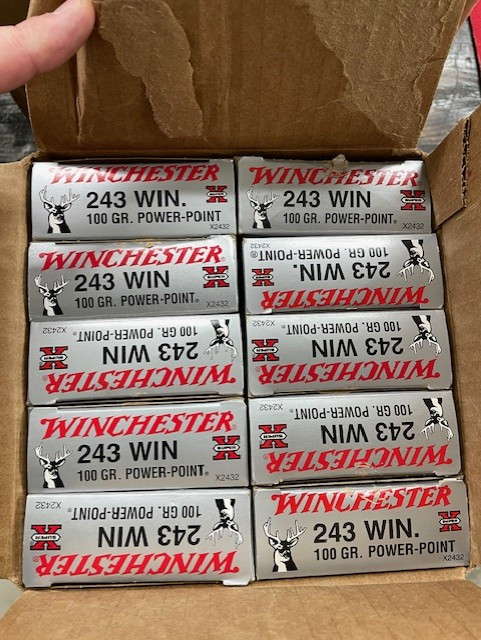 Used Winchester Once Fired Brass 243 win - 200pcs