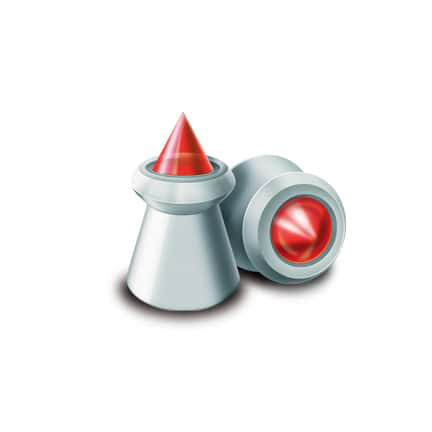 Experience match-grade accuracy, high-velocity performance and hydraulic expansion at point of impact with Gamo’s Red Fire Pellets. The diamond shaped hard polymer tip provides a true ballistic trajectory. The force of impact drives the diamond polymer tip into the cylindrical jacket material forcing it to expand outward—increasing the diameter of the projectile as it passes through the intended target (mushrooming effect on impact).

Un-matched stopping power with Gamo Red Fire ammo, the pellet engineered for hunters who demand instant, high-energy impact.

Polymer-Tipped Design: Diamond-shaped red polymer tip boosts penetration and initiates rapid expansion on impact.
Enhanced Accuracy: Precision-formed pellet construction ensures consistent flight and tight groupings.
High-Impact Performance: Hollow-point body delivers powerful energy transfer for quick, humane results.
Ideal for Hunting: Optimized for small-game and varmint control with reliable terminal performance.
Details
Specifications
Caliber: .177
Pellet Type: Diamond-shaped hard polymer tip
Quantity: 150
Weight: 7.87 gr
Material: Lead