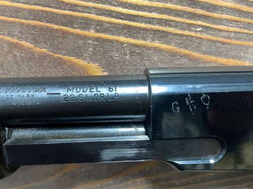 Used Winchester 61 Pump 22 S L LR 24" *Lite Wear Marks, Initials Lightly Engraved on Receiver*