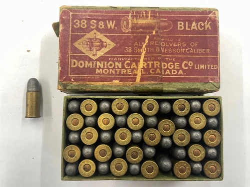 Used Vintage Dominion 38 S&W Black Powder - 50rds